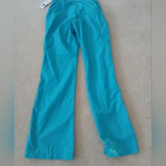 ScrubZone Landau | NEW Women's Teal Flare Scrub Pants Sz TXS (FL) - Picture 2 of 8